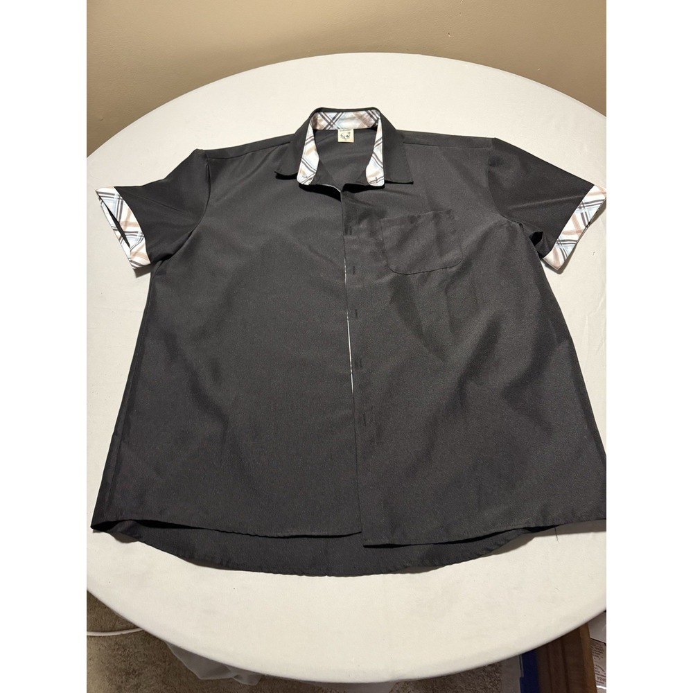 Hardaddy Short Sleeve Button Up Shirt XL Black Bowling Hawaiian  Y2K